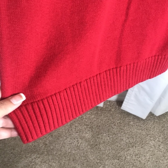 New Tommy Hilfiger Nordic RED CREAM SWEATER WOMENS TOP M - Picture 8 of 8